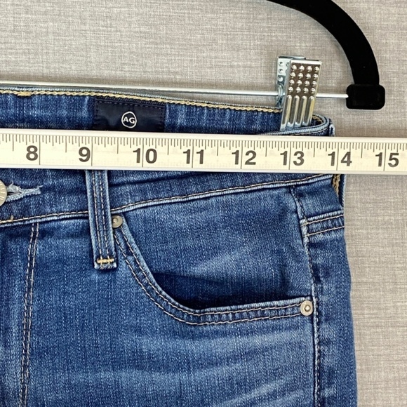 AG Adriano Goldschmeid Prima Crop Cigarette Jeans Womens 26R Raw Hem Medium Wash - Picture 4 of 15